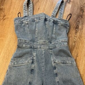 Forever 21 Blue Denim Jumpsuit